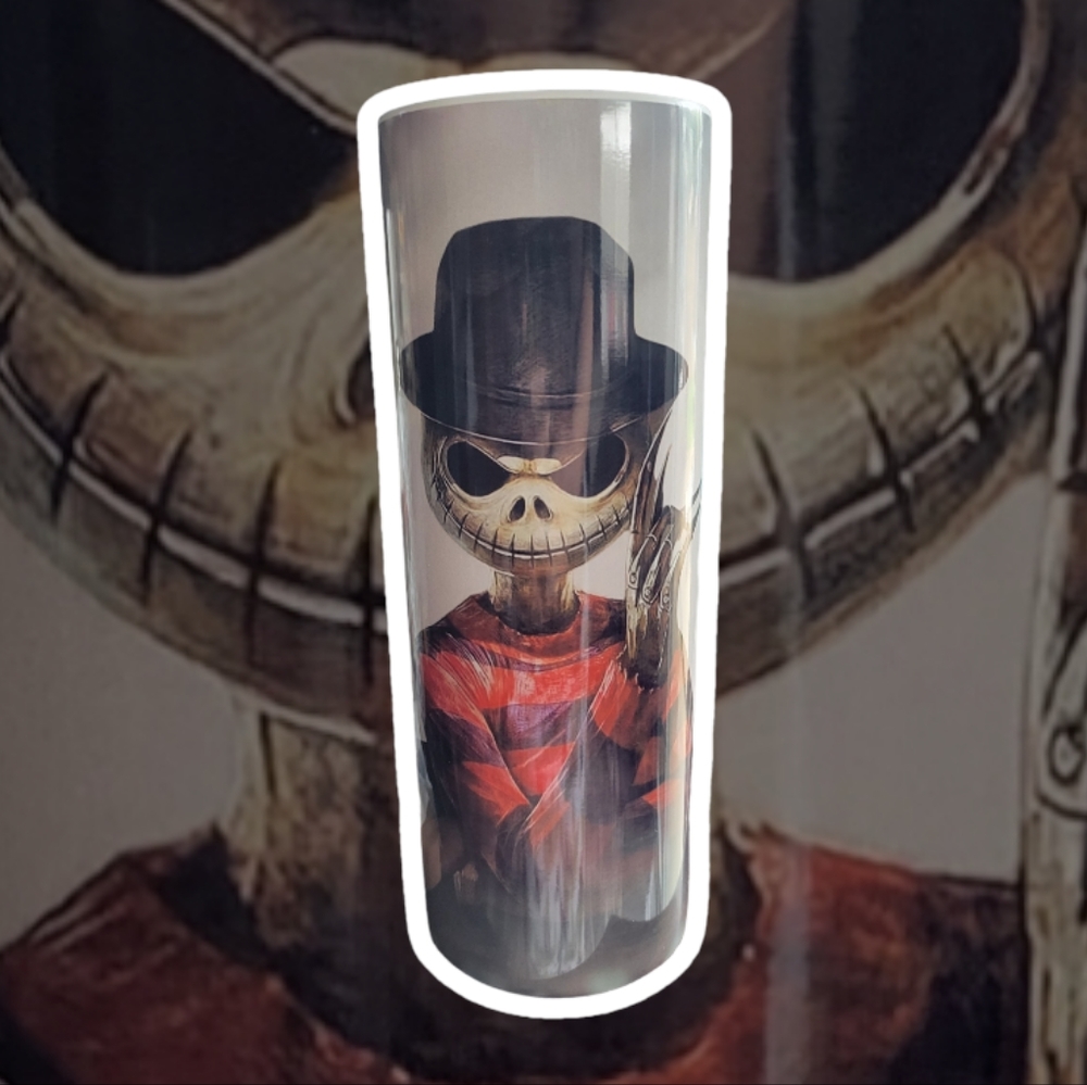 Nightmare on elm street jack skellington 20 oz skinny tumbler cup